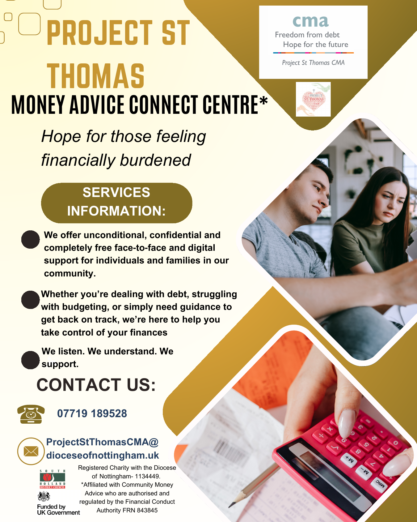 Project St Thomas Money Advice Connect Centre poster