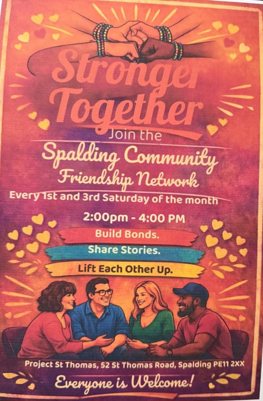 Stronger Together Spalding Community Friendship Network poster